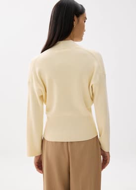 Emiko Relaxed Knit V-neck Wrap Top