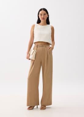 Kaori Tweed Crop Shell Top