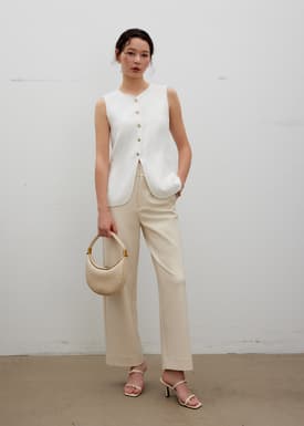 Yui Tailored Long Knit Vest