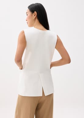 Yui Tailored Long Knit Vest