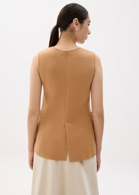 Yui Tailored Long Knit Vest