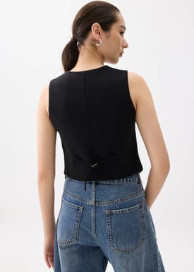 Yuna Relaxed V-neck Vest