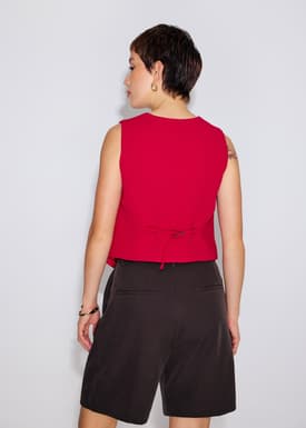 Yuna Relaxed V-neck Vest