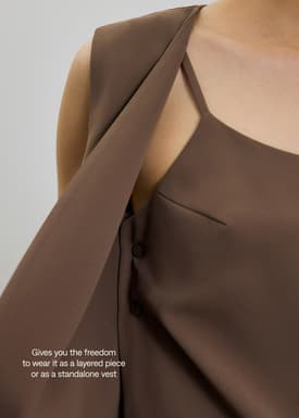 Moira Detachable Tailored Vest Top