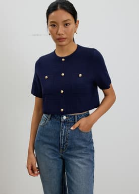 Yoko Boxy Textured Knit Top