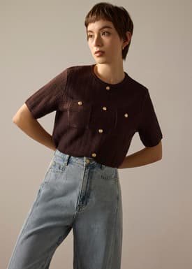 Yoko Textured Knit Boxy Top