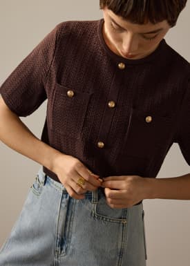 Yoko Textured Knit Boxy Top