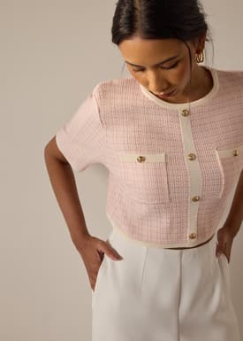 Yoko Textured Knit Boxy Top