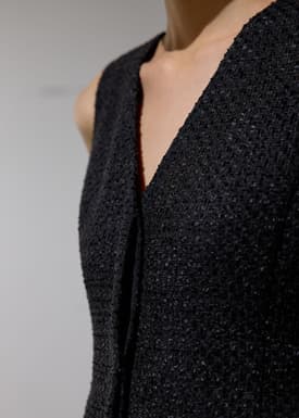 Fumiko Ribbon Tweed Vest Top