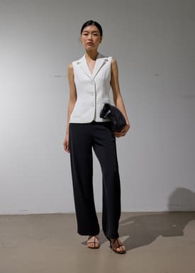 Aika Lightweight Tailored Button Down Vest Top