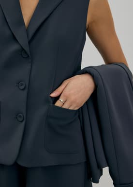 Aika Lightweight Tailored Button Down Vest Top