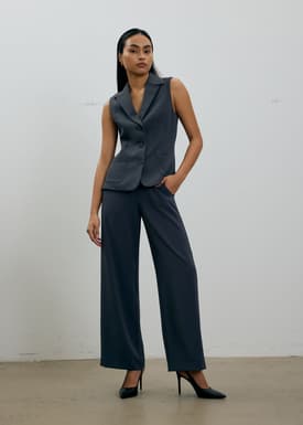 Aika Lightweight Tailored Button Down Vest Top