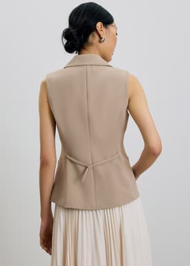 Aika Lightweight Tailored Button Down Vest Top