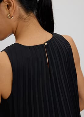 Wei Sunray Pleated Trapeze Shell Top