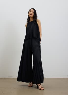 Wei Sunray Pleated Trapeze Shell Top