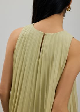 Wei Sunray Pleated Trapeze Shell Top