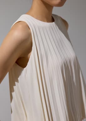 Wei Sunray Pleated Trapeze Shell Top