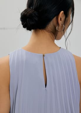 Wei Sunray Pleated Trapeze Shell Top