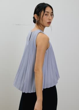 Wei Sunray Pleated Trapeze Shell Top
