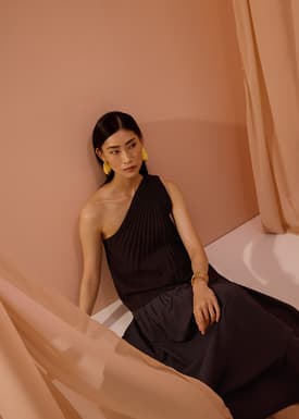 Wei Sunray Pleated Toga Top