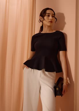 Mutya Knit Ballerina Peplum Top