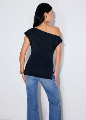 Luna Tencel Asymmetric Tunic Top
