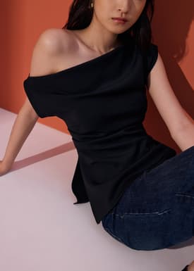 Luna Tencel Asymmetric Tunic Top