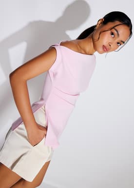 Luna Tencel Asymmetric Tunic Top