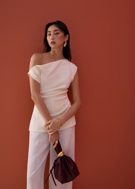 Luna Tencel Asymmetric Tunic Top