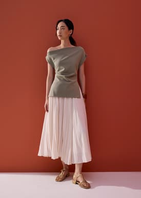 Luna Tencel Asymmetric Tunic Top