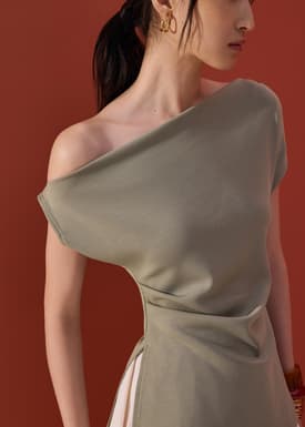 Luna Tencel Asymmetric Tunic Top