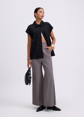 Aster Detachable Sash Tailored Tunic Vest Top