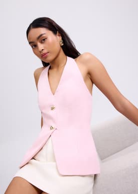 Amarantha Padded Halter Tunic Top