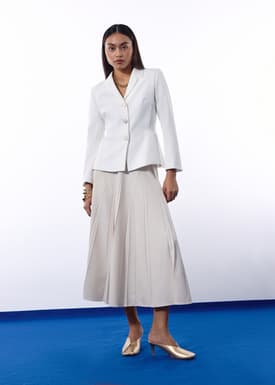 RuchedReady® Ling Collared Cinched Waist Top