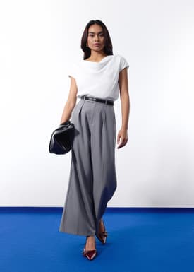 Atisha Multi-way Satin Cowl Neck Top