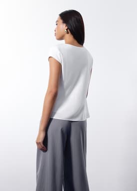 Atisha Multi-way Satin Cowl Neck Top