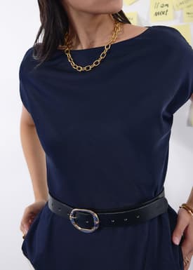Atisha Multi-way Satin Cowl Neck Top
