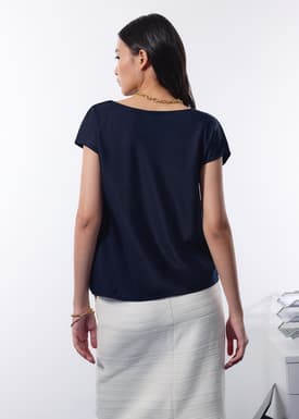 Atisha Multi-way Satin Cowl Neck Top