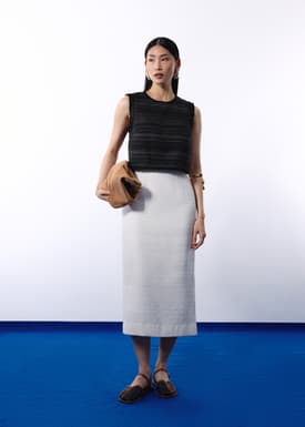 Maxine Jacquard Tweed Sleeveless Boxy Shell Top