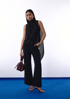 Nabi Multi-way Mock Neck Shell Top