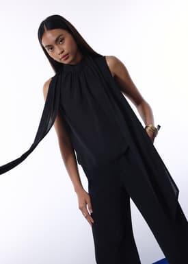 Nabi Multi-way Mock Neck Shell Top