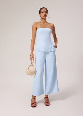 BraFree by LB Lia Tweed Tube Peplum Top