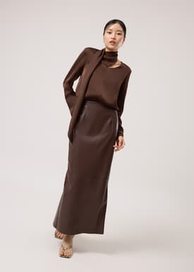 RuchedReady® Yejin Satin Sash Asymmetric Top