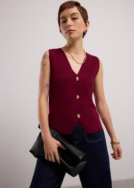 Vinh Knit Fitted Vest Top