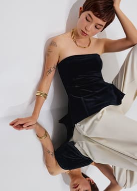 BraFree by LB Jingyi Velvet Tube Tunic Top