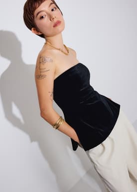 BraFree by LB Jingyi Velvet Tube Tunic Top