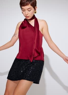 Kana Multi-way Front Sash Satin Top