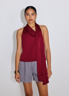 Kana Multi-way Front Sash Satin Top