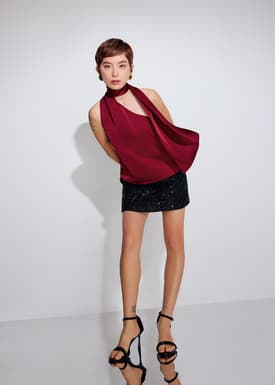 Kana Multi-way Front Sash Satin Top