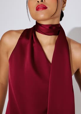 Kana Multi-way Front Sash Satin Top